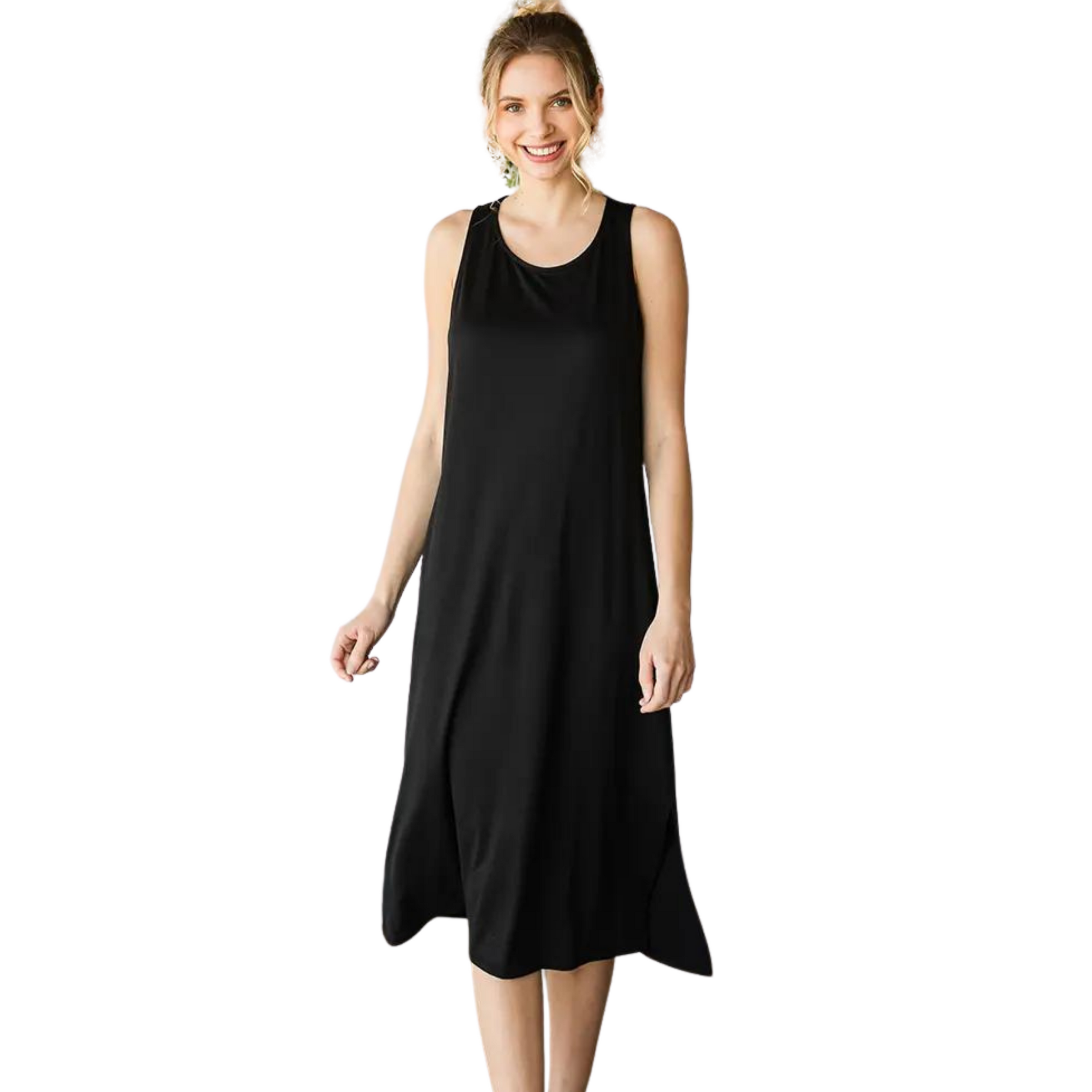 Eliana Black Tank Dress – Crush Footwear